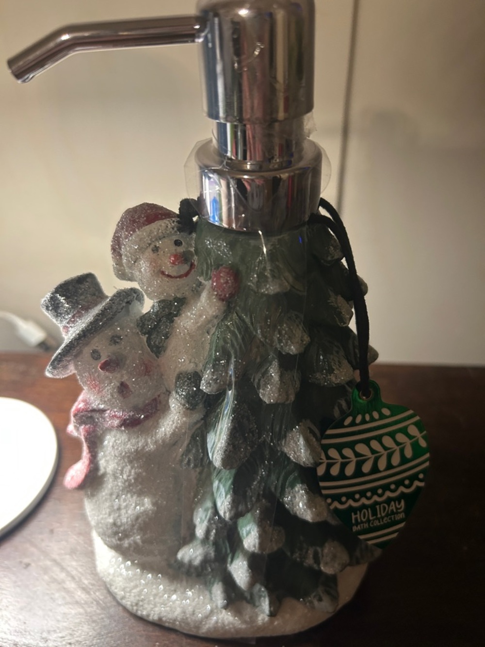 Snowman & Tree Foaming Soap Dispenser - Green/White